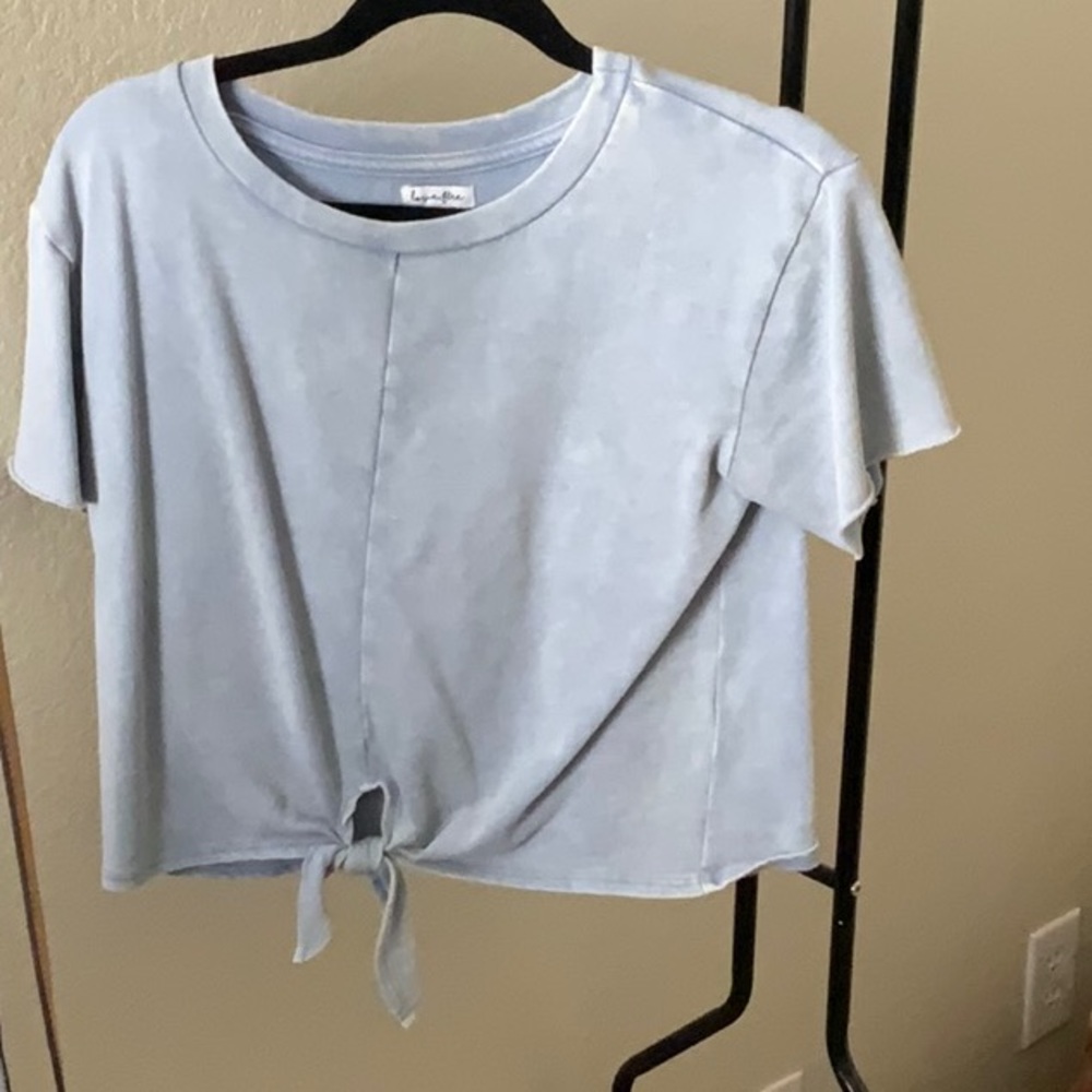 Light Blue Crop Top